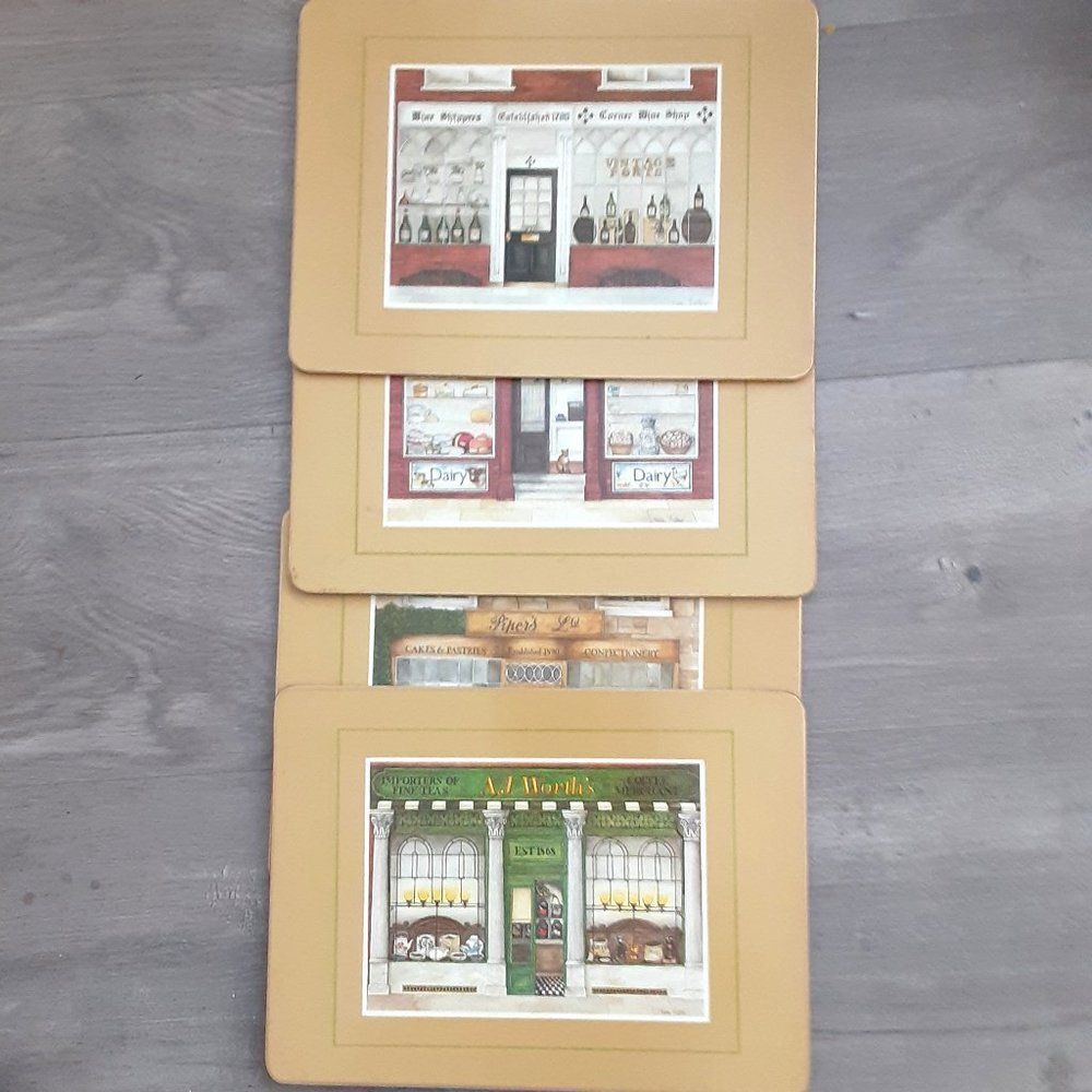 Vintage Clover Leaf Table Placemats (4) cork back